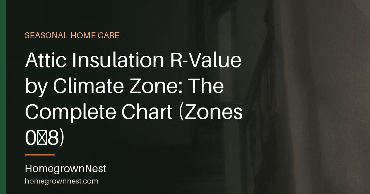 Attic Insulation R-Value by Climate Zone: The Complete Chart (Zones 0–8)