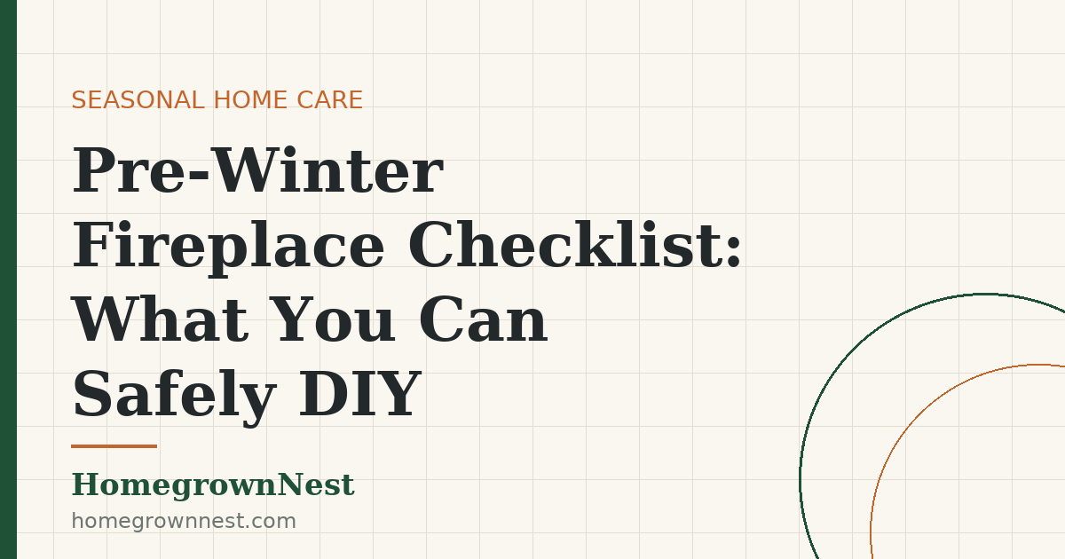 Pre-Winter Fireplace Checklist: What You Can Safely DIY