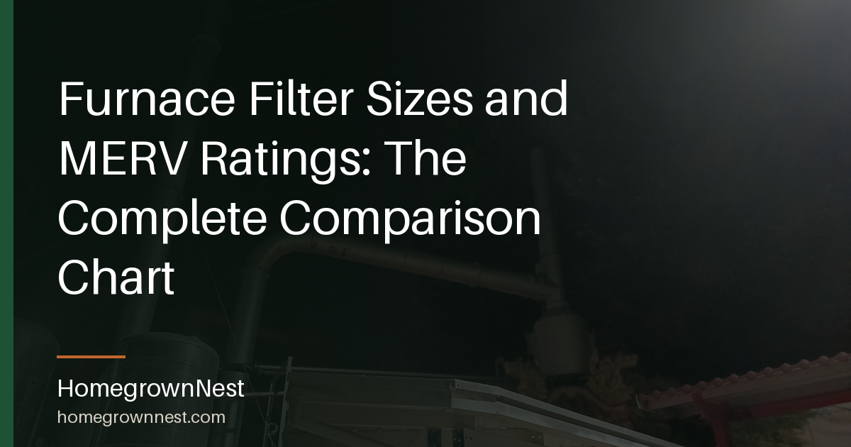 Furnace Filter Sizes and MERV Ratings: The Complete Comparison Chart