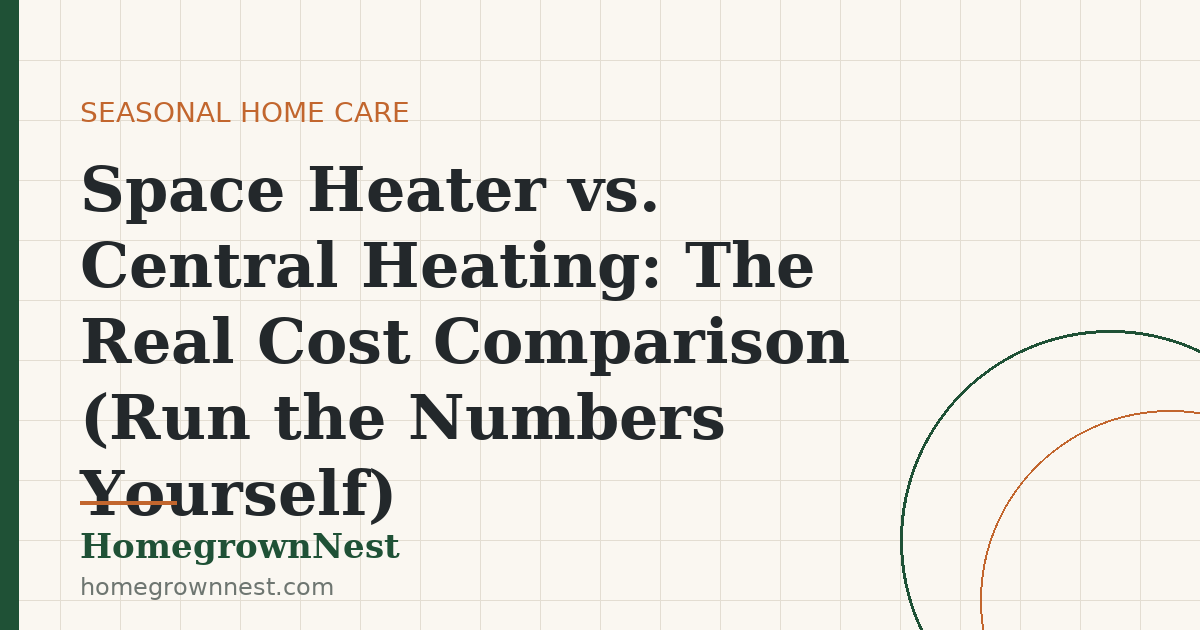 Space Heater vs. Central Heating: The Real Cost Comparison (Run the Numbers Yourself)