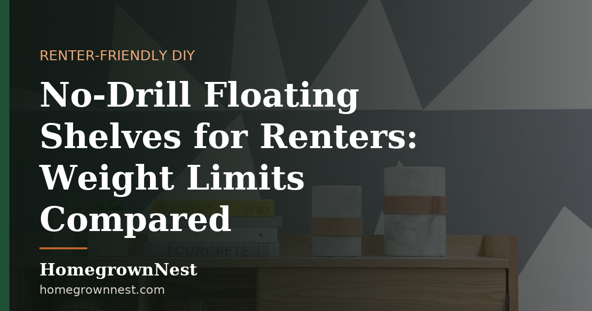 No-Drill Floating Shelves for Renters: Weight Limits Compared