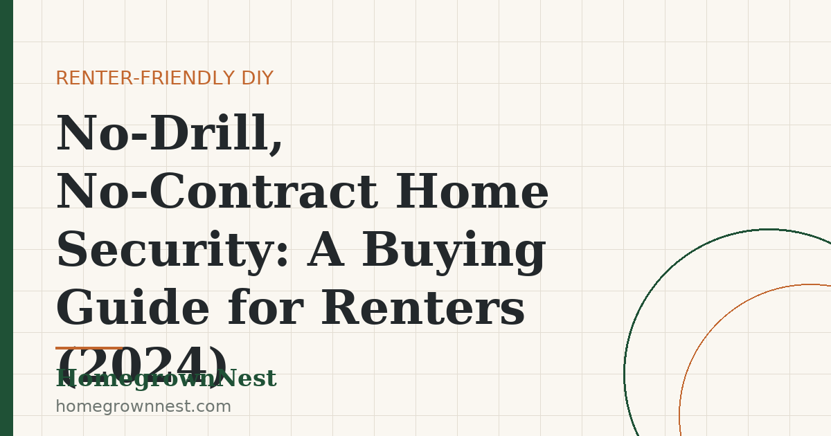No-Drill, No-Contract Home Security: A Buying Guide for Renters (2024)